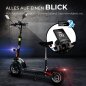 Mobile Preview: eFlux Lite Six E-Scooter 1000 Watt mit Straßenzulassung, 40 km/h, verstellbarer Sitz, Lithium-Akku