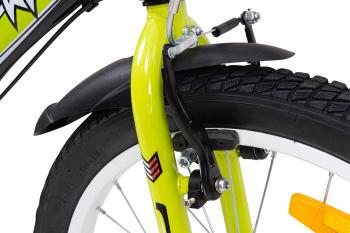 Actionbikes Kinderfahrrad Wasp 20 Zoll, Schwarz/Gelb, Fahrradständer, Schutzbleche, Felgenbremsen
