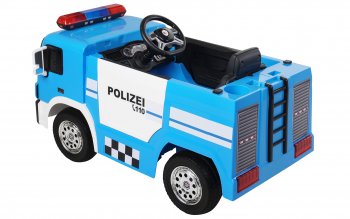 Kinder Elektroauto Polizei SX1818 blau oder Feuerwehr