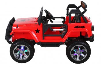 Kinder Elektroauto "Wrangler" Offroad Jeep ALLRAD 2-Sitzer 4 x 35Watt 2x10AH Batterie EVA Reifen