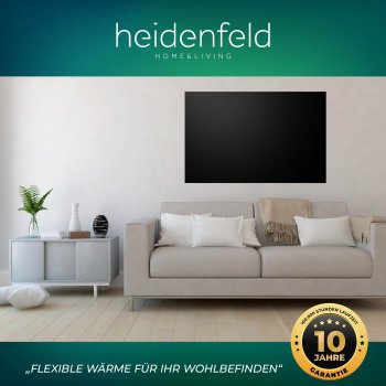 Heidenfeld Infrarot Glasheizung HF-HP120 schwarz