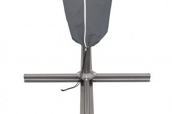 Miweba Ampelschirm "Sunny-Volant-LED" Ø 350 cm mit Schutzhülle