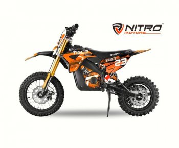 Nitro Motors Tiger Deluxe Eco Dirtbike 1100W 36V 12/10 Zoll Lithium Akku 13Ah Elektro Crossbike
