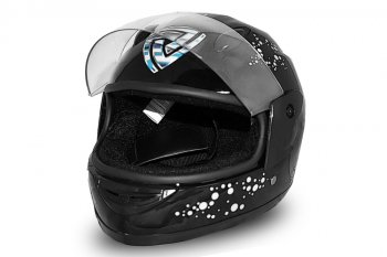 Full Face Helmet Black | Kinderhelm | Integralhelm | Motorradhelm