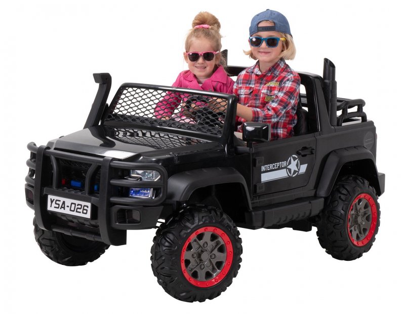 Kinder Elektroauto Jeep Bigfoot, 1.100 Watt, 24V Batterie, Heckklappe, Federung, LED, EVA-Reifen