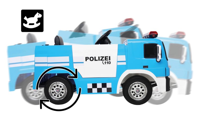 Kinder Elektroauto Polizei SX1818 blau oder Feuerwehr Kinder Elektroauto Polizei SX1818 blau oder Feuerwehr