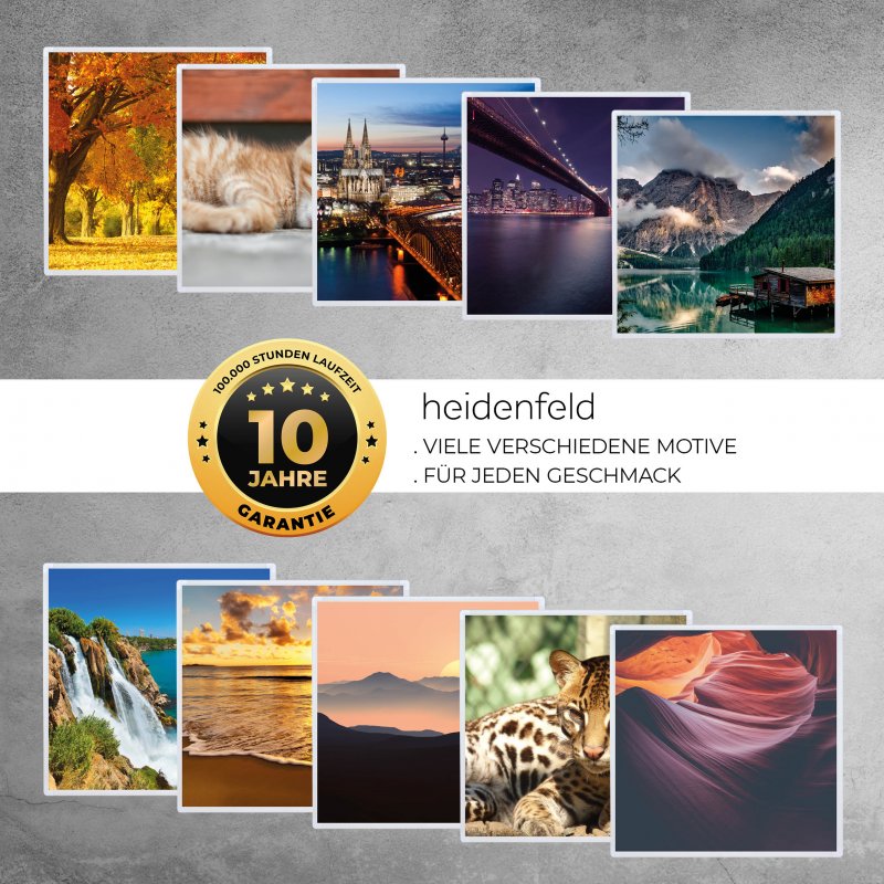 Heidenfeld Infrarot Heizplatte rechteckig HF-HP105 bedruckt