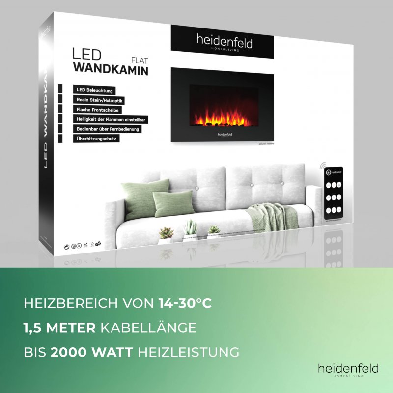 Heidenfeld Wandkamin HF-WK100