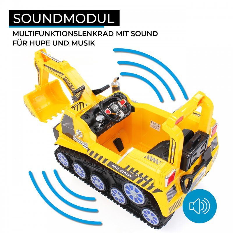 Kinder Elektrobagger D2811 gelb Kinder Elektrobagger D2811 gelb