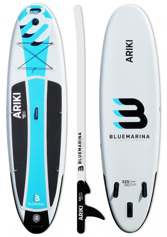 Bluemarina SUP Board Ariki 2020, Stand Up Paddle aufblasbar mit Paddel, Pumpe, Rucksack, 5J Garantie