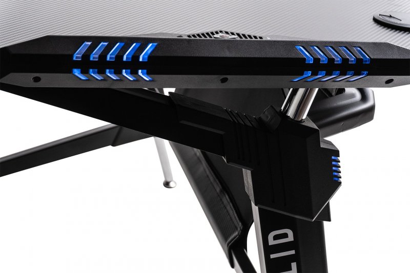Elite Gaming-Tisch Rocksolid, Gamer-Schreibtisch mit LED-Beleuchtung