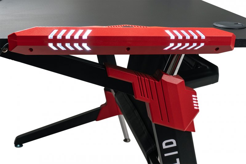 Elite Gaming-Tisch Rocksolid, Gamer-Schreibtisch mit LED-Beleuchtung