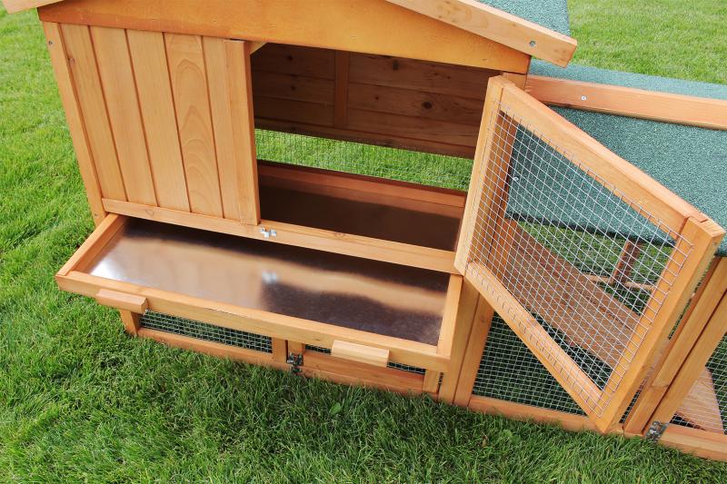 MyAnimal Hasenstall MH-03 Doppelstockhaus mit Garten, Freilauf, abnehmbares Dach, verzinkter Draht MyAnimal Hasenstall MH-03 Doppelstockhaus mit Garten, Freilauf, abnehmbares Dach, verzinkter Draht