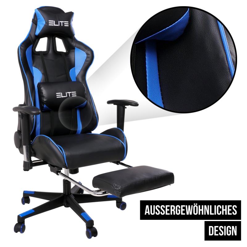 Elite Gaming Stuhl - Crosshair mit Fußstütze Elite Gaming Stuhl - Crosshair mit Fußstütze