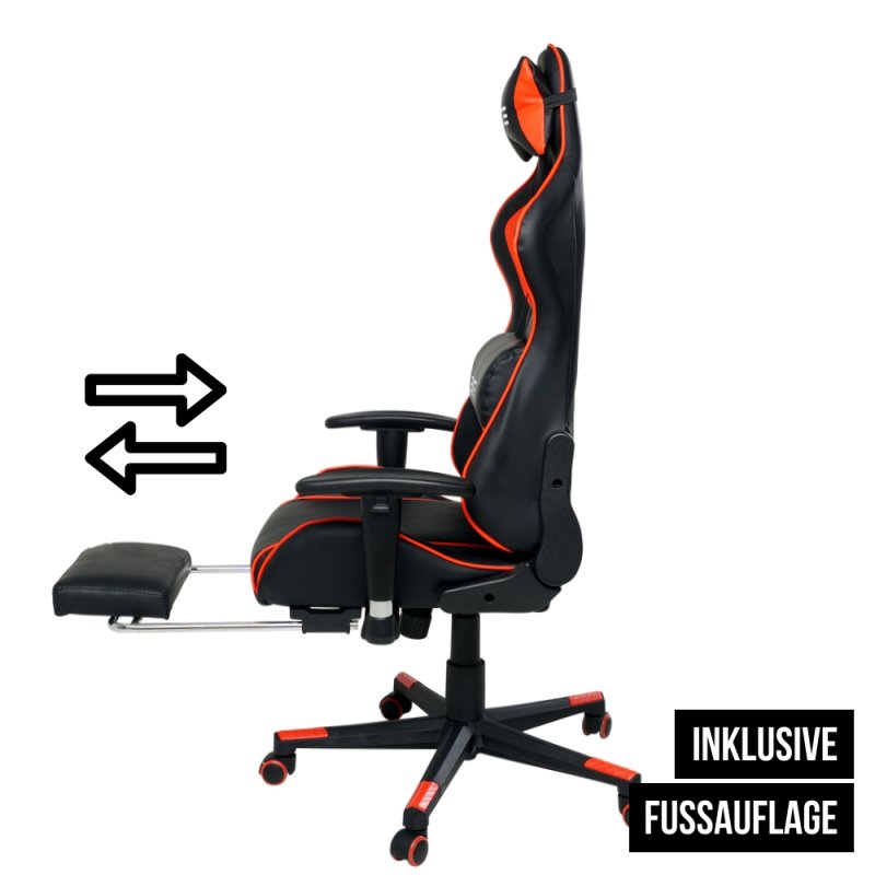 Elite Gaming Stuhl - Crosshair mit Fußstütze Elite Gaming Stuhl - Crosshair mit Fußstütze