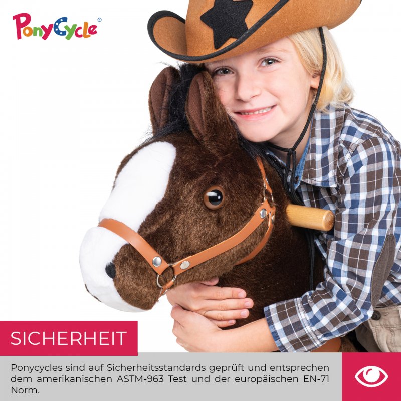 Ponycycle "Mister Ed" Pferd Braun neues Design 2020 small und medium mit Sound Ponycycle "Mister Ed" Pferd Braun neues Design 2020 small und medium mit Sound
