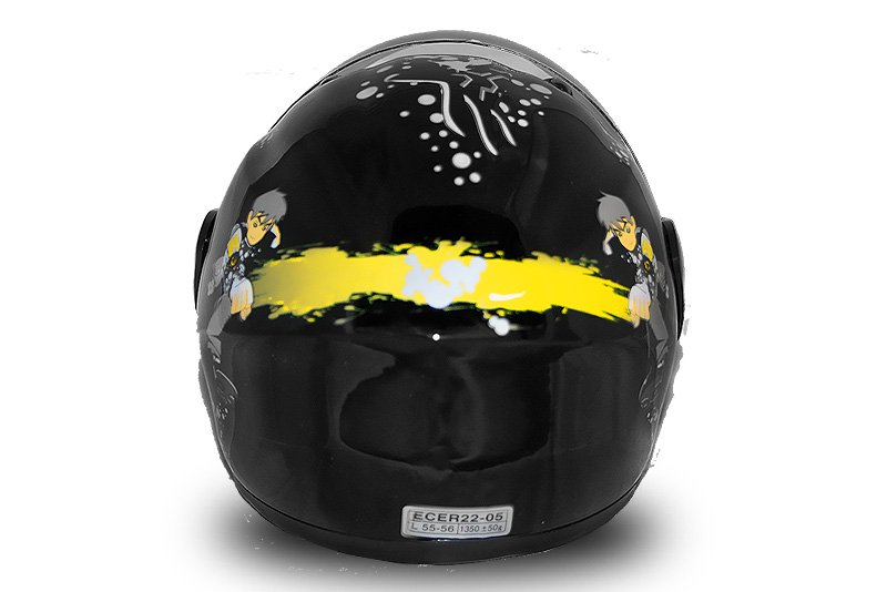 Full Face Helmet Black | Kinderhelm | Integralhelm | Motorradhelm