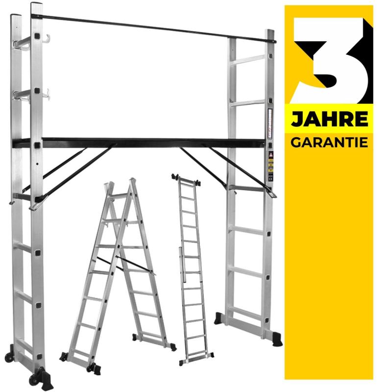 Craftfull Aluminium Multigerüst 4in1 Mehrzweckleiter XL Craftfull Aluminium Multigerüst 4in1 Mehrzweckleiter XL